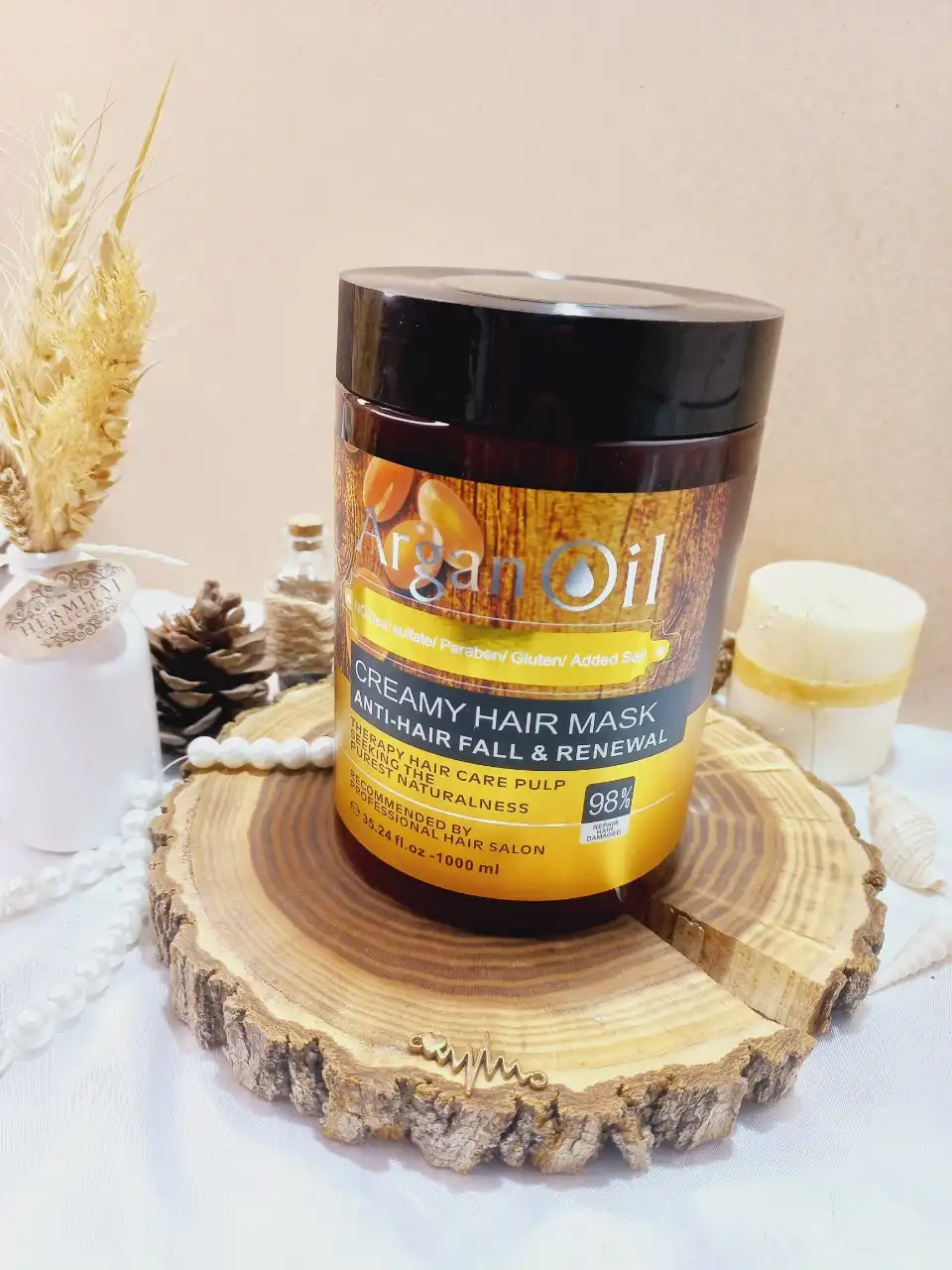 ماسک مو آرگان 98% بدون سولفات حجم 1000 میل هیر Argan Oil 1000 ml HAIR mask