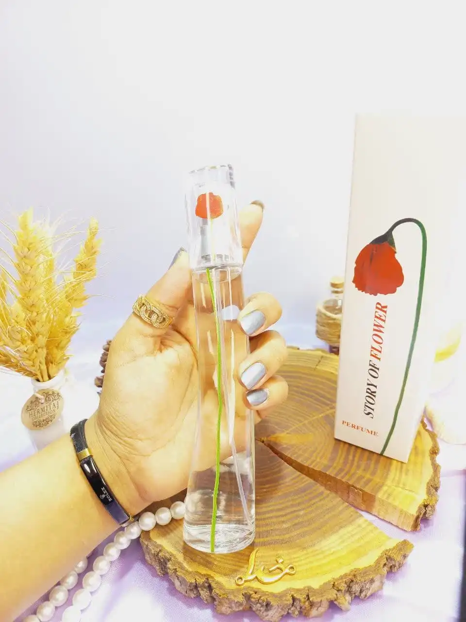ادکلن طرح گل برند استوری آف فلاور STORY OF FLOWER حجم 50 میلی لیتر اورجینال