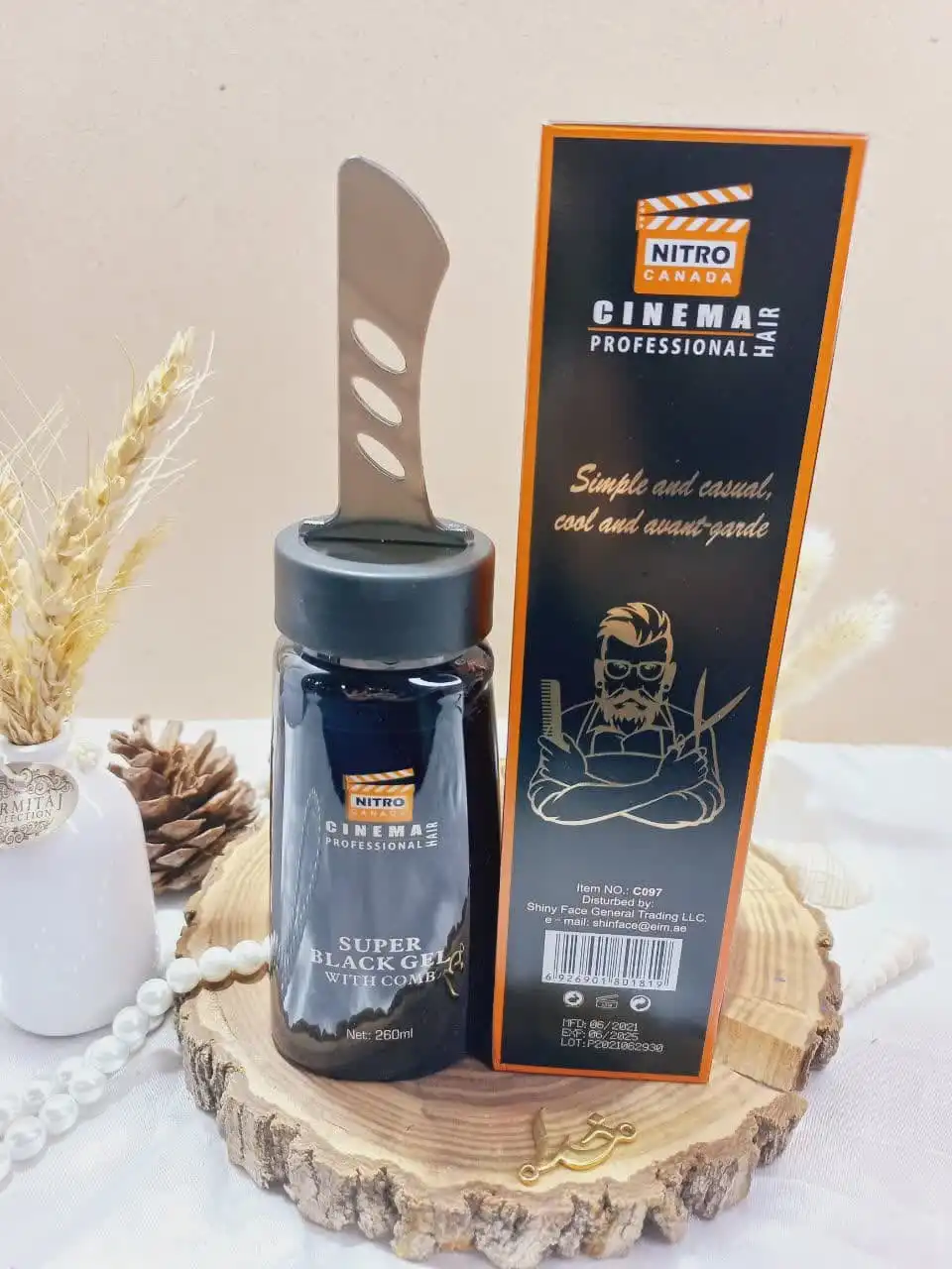 سوپر ژل مشکی مو شانه دار نیترو NITRO کانادا اصلی کد C097