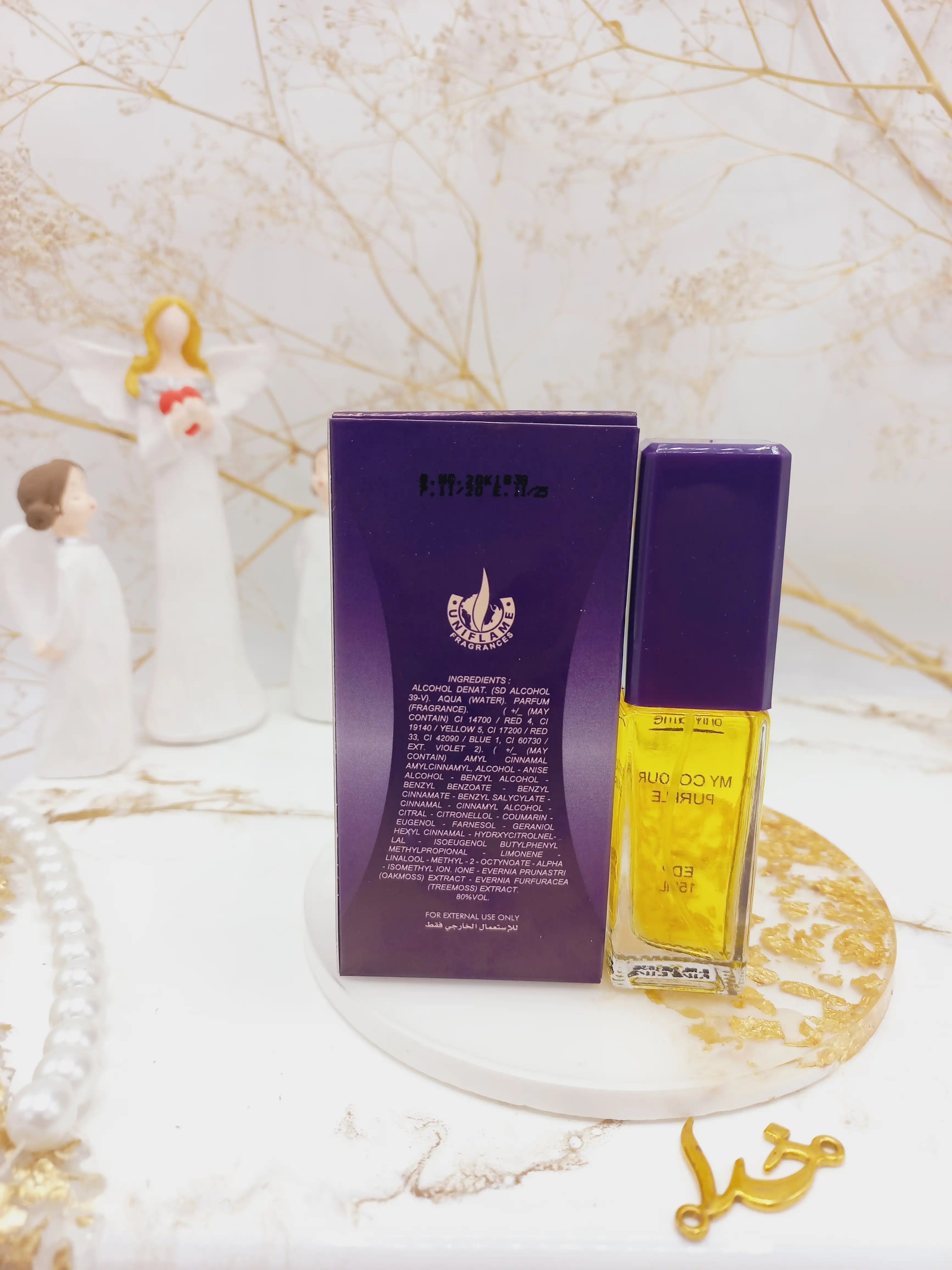 ادکلن زنانه کالر می پرپل MY COLOUR PURPLE برند Uniflame حجم 15 میل