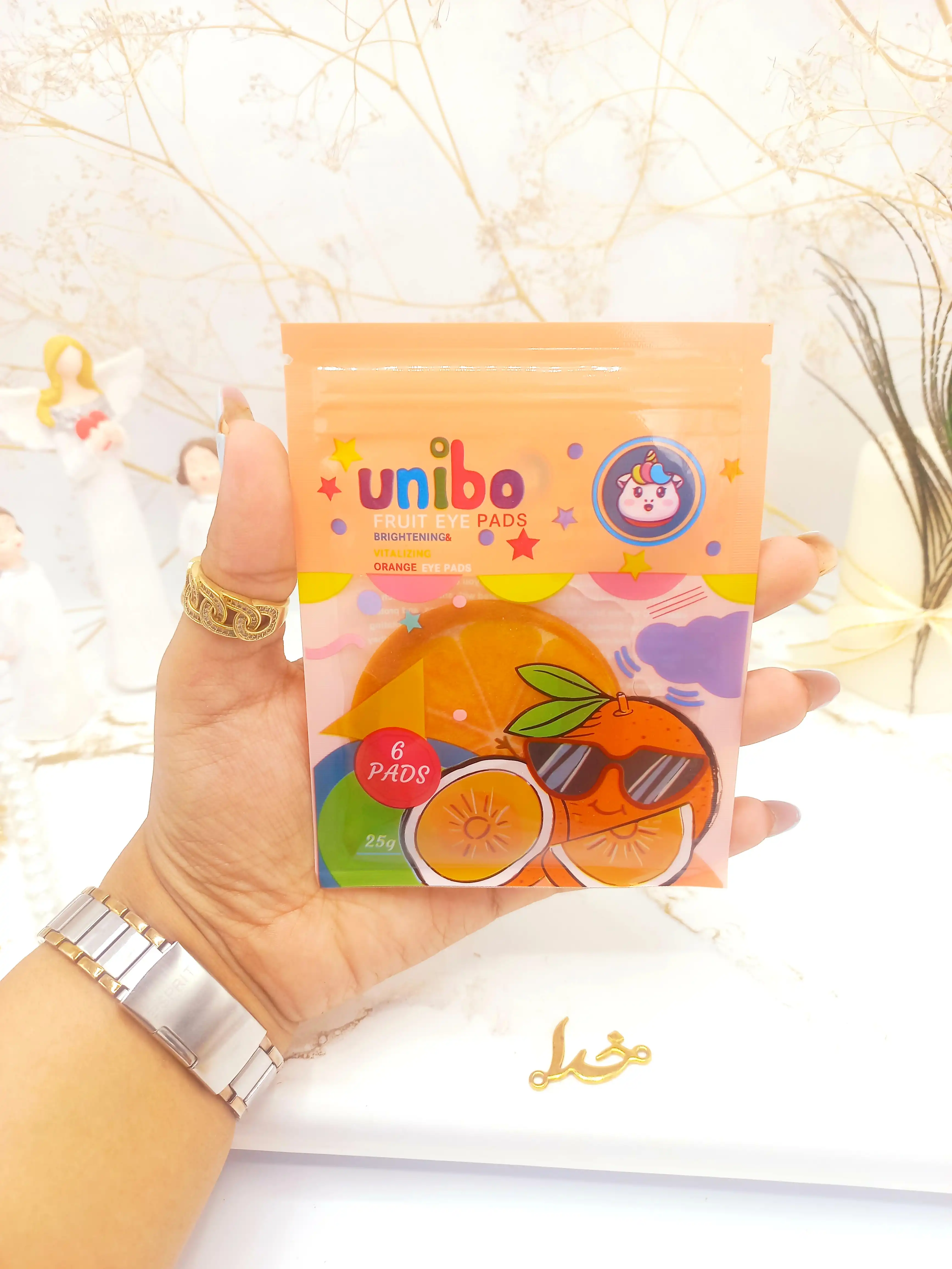 ماسک پد دور چشم میوه ای 6عددی یونیبو UNIBO‏ (پرتقال)