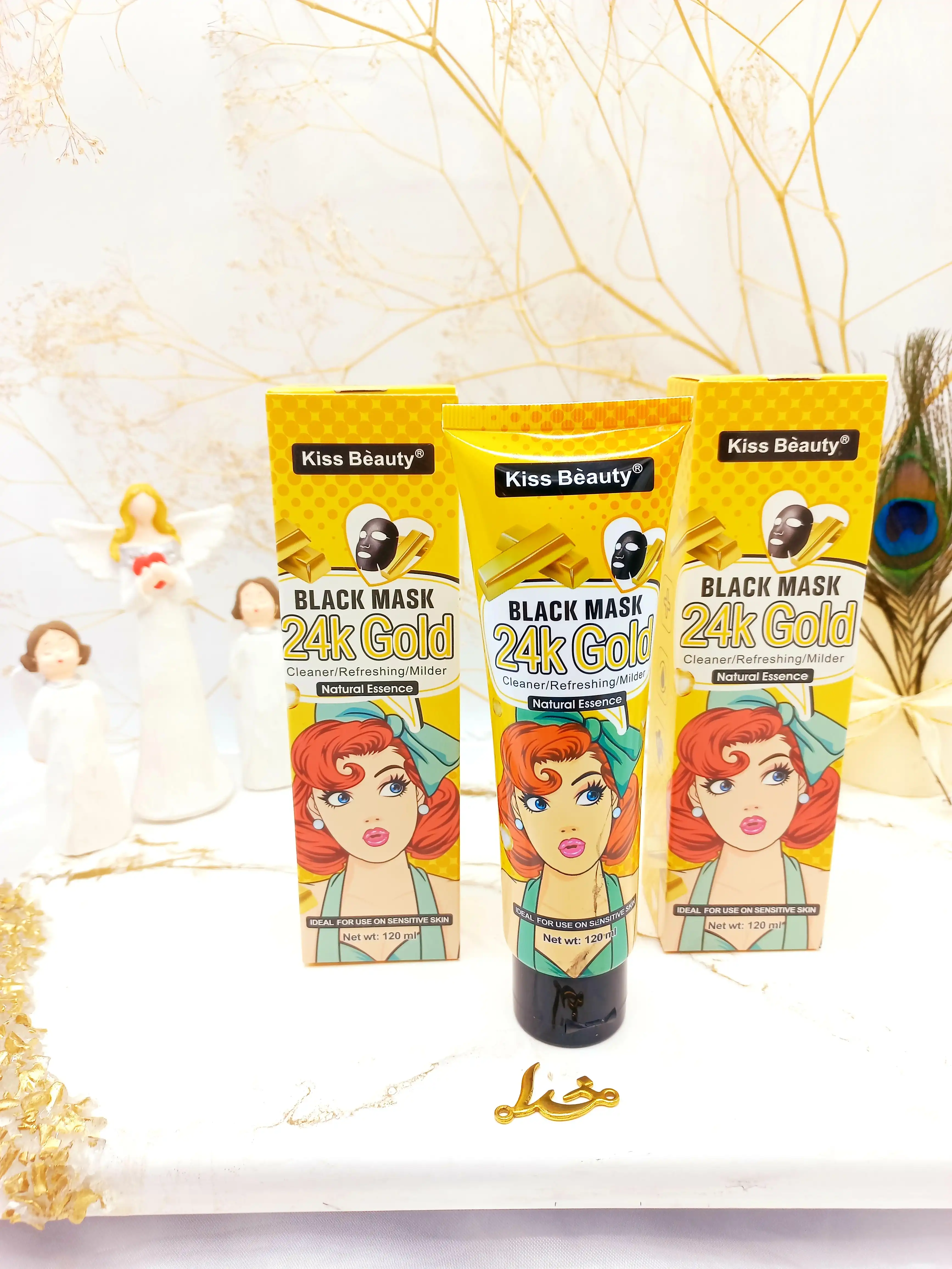 بلک ماسک پرطرفدار طلا 24k gold کیس بیوتی kiss Beauty کد 201608