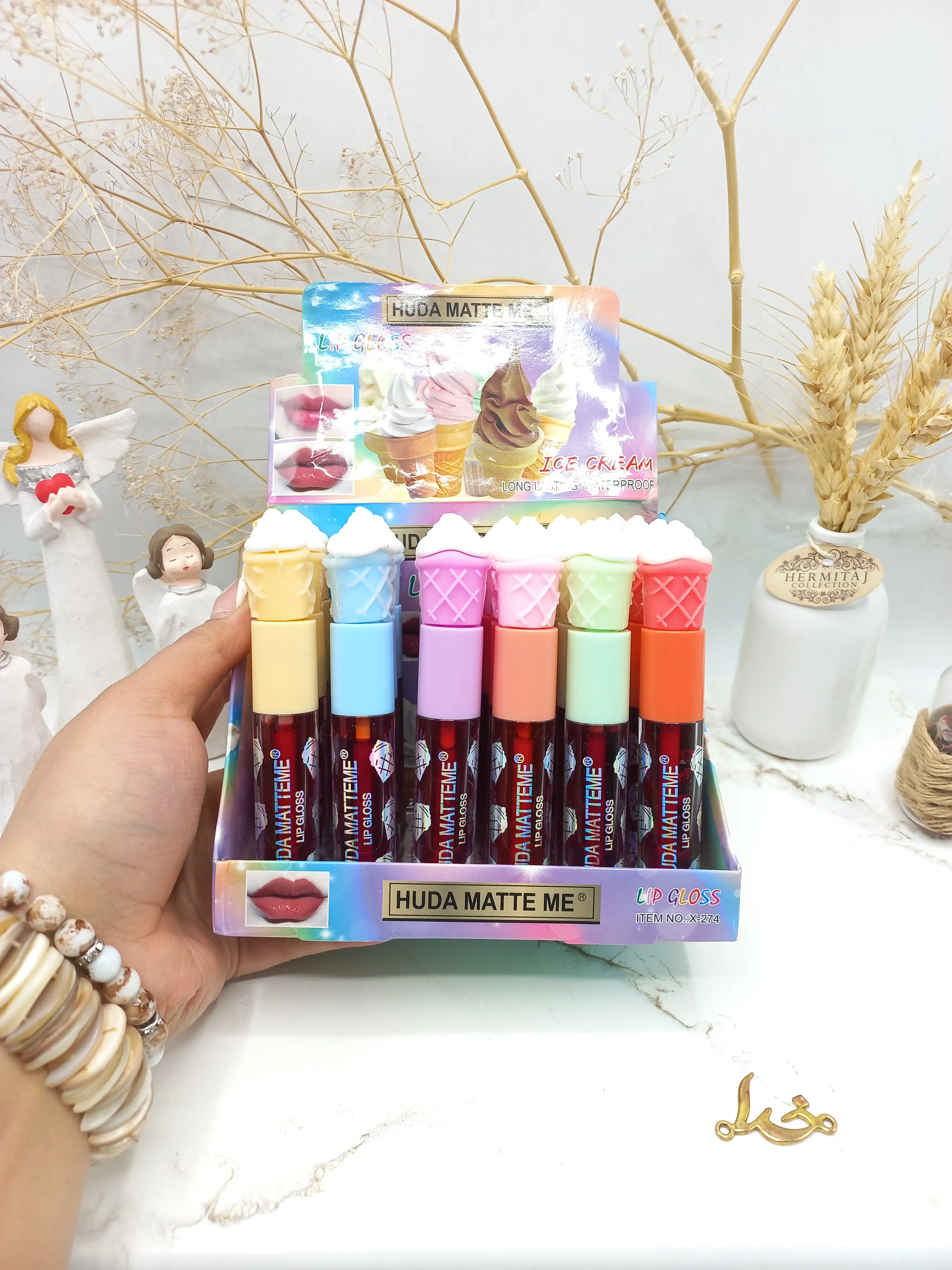 تینت لب طرح بستنی هدی مات می HUDA MATTE ME کد 5646