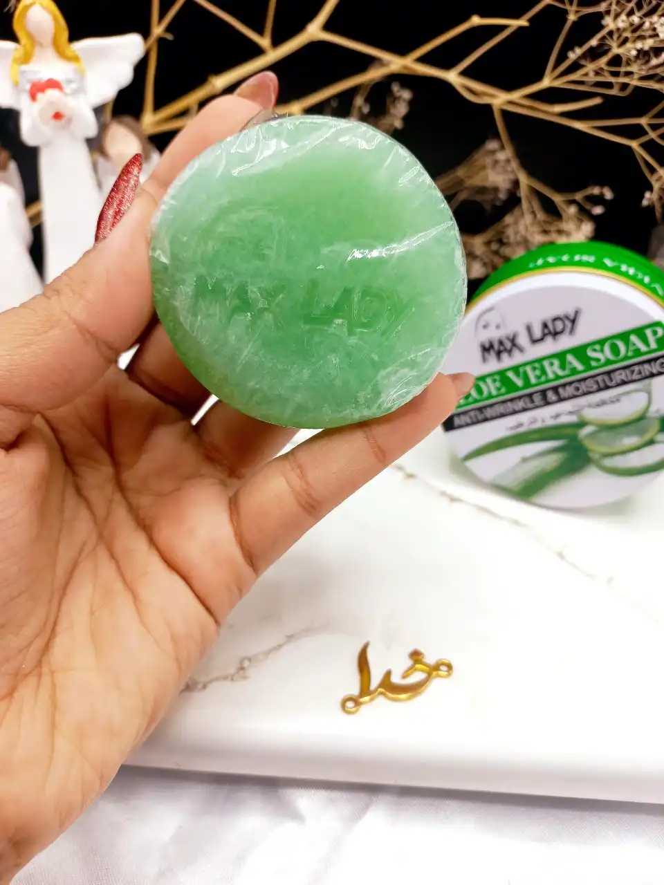 صابون آلوئه ورا قوطی فلزی برند مکس لیدی MAX LADY کد 13998