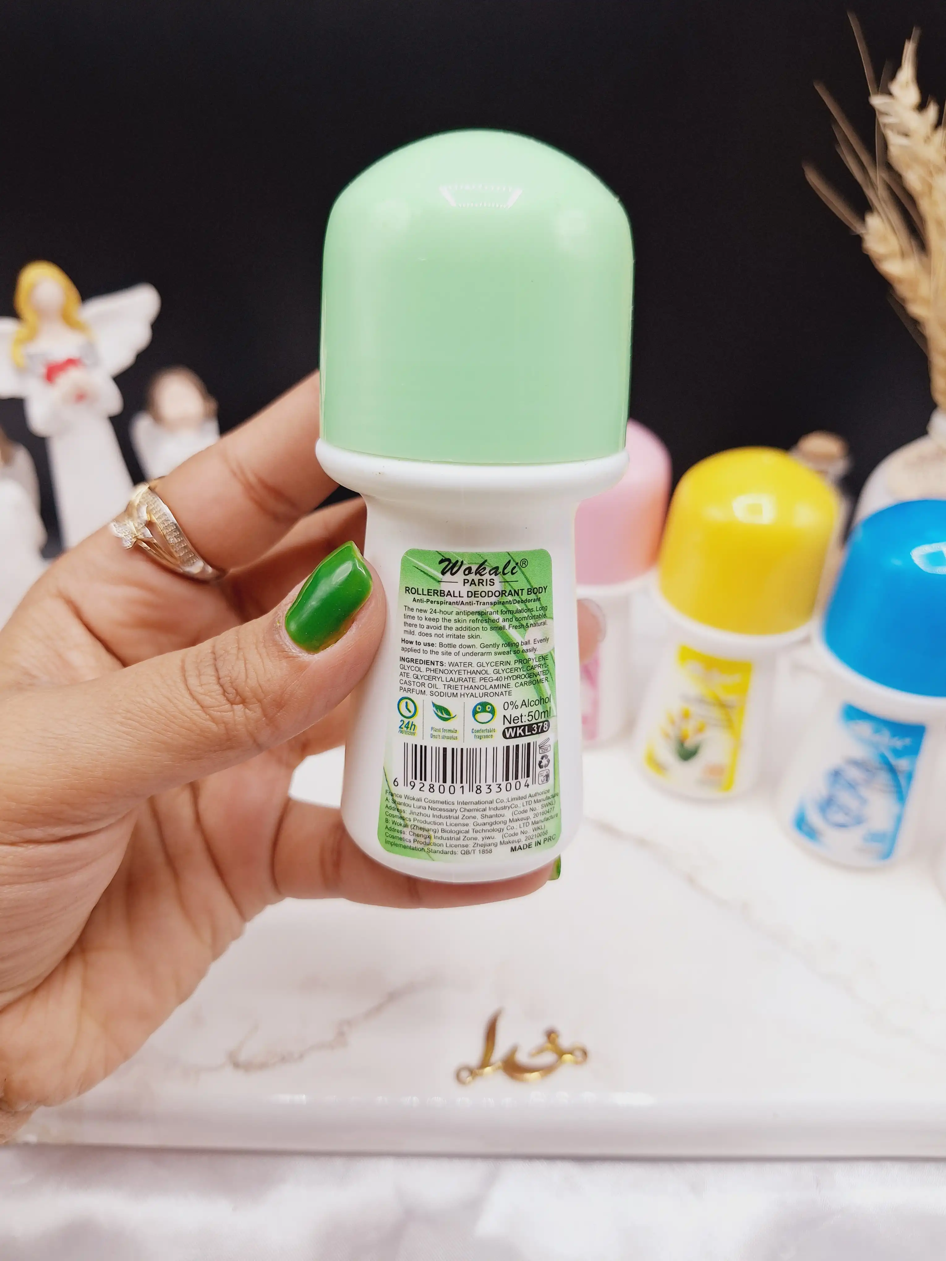 مام رولی ضد تعریق 50ml برند وکالی Wokali با پخش بوی بالا کد WkL376