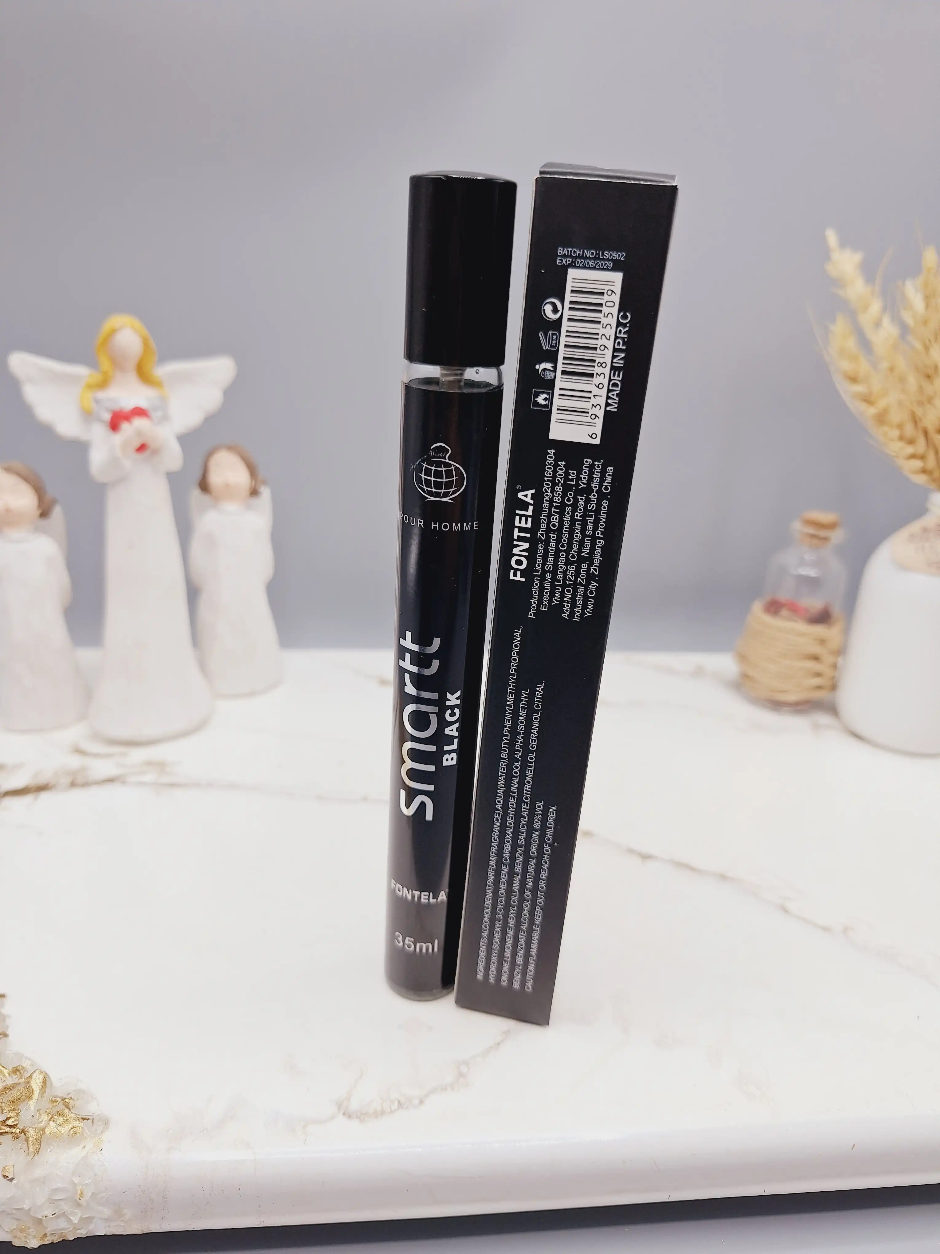 ادکلن مردانه استوانه ای 35 میل smartt BLACK کد 5509