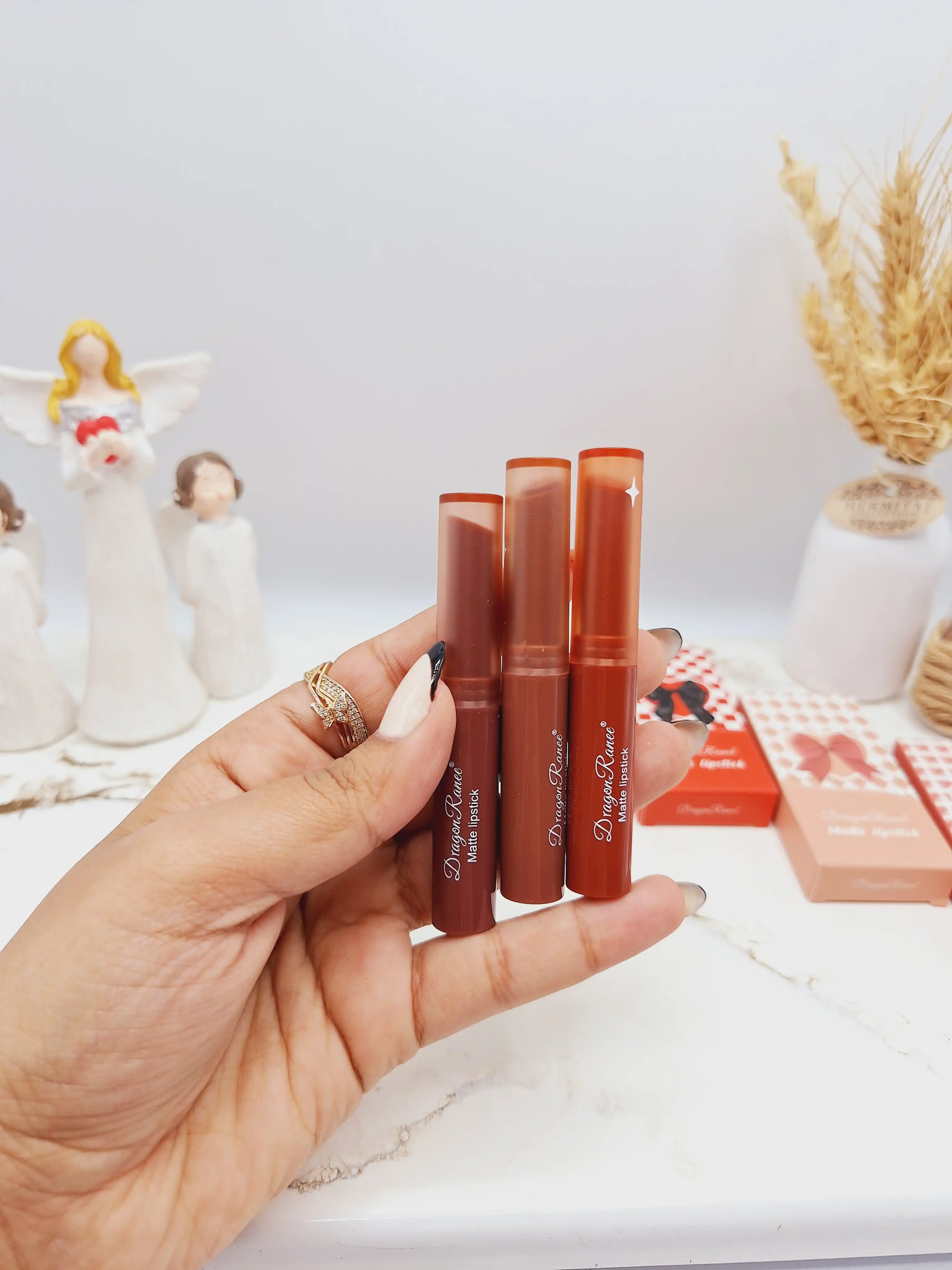 پک رژ لب جامد پیچی سه عددی دراگون رانی کد 5332