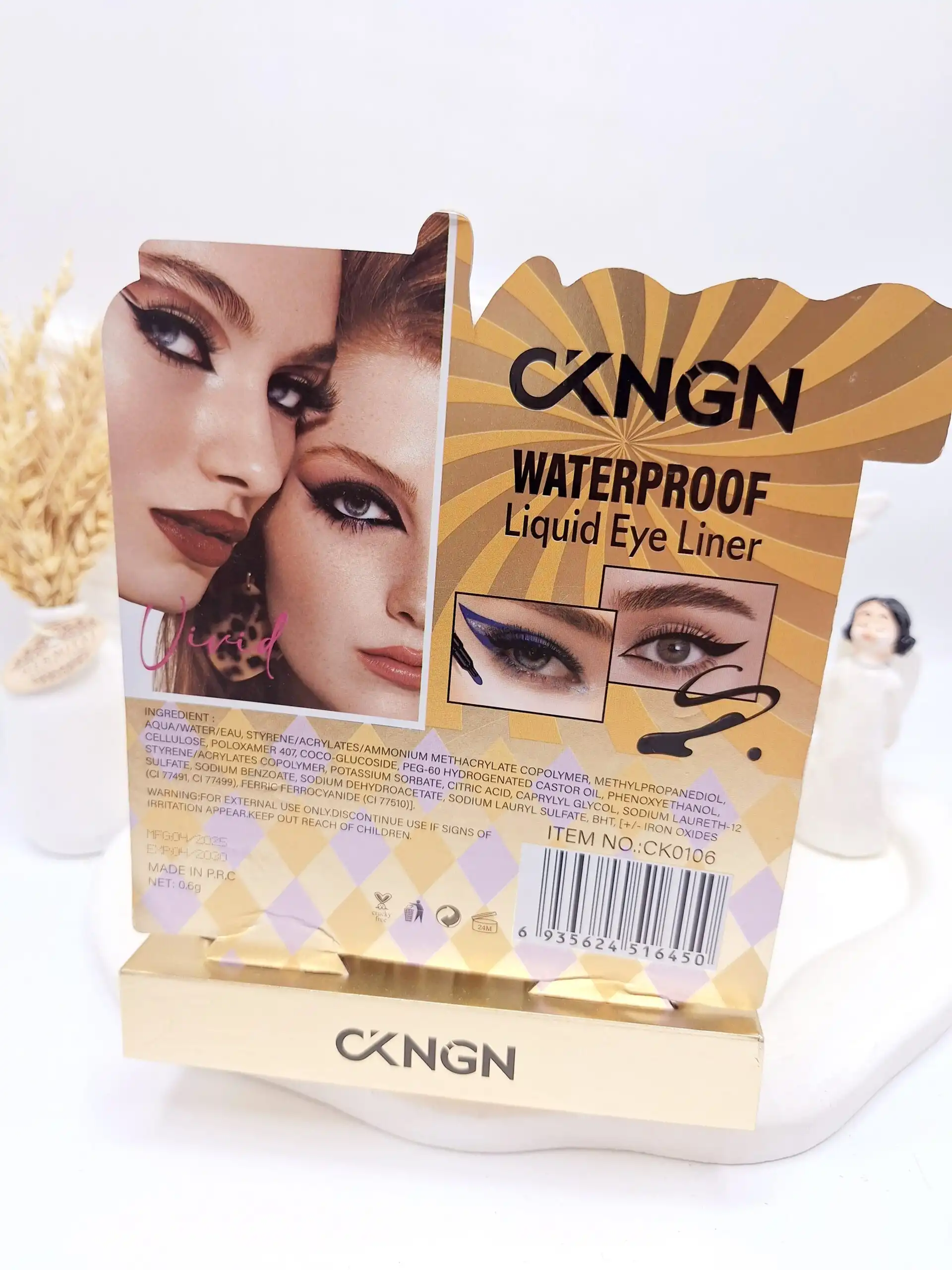 خط چشم مایع آبی و مشکی CKNGN کیفیت عالی کد 0106