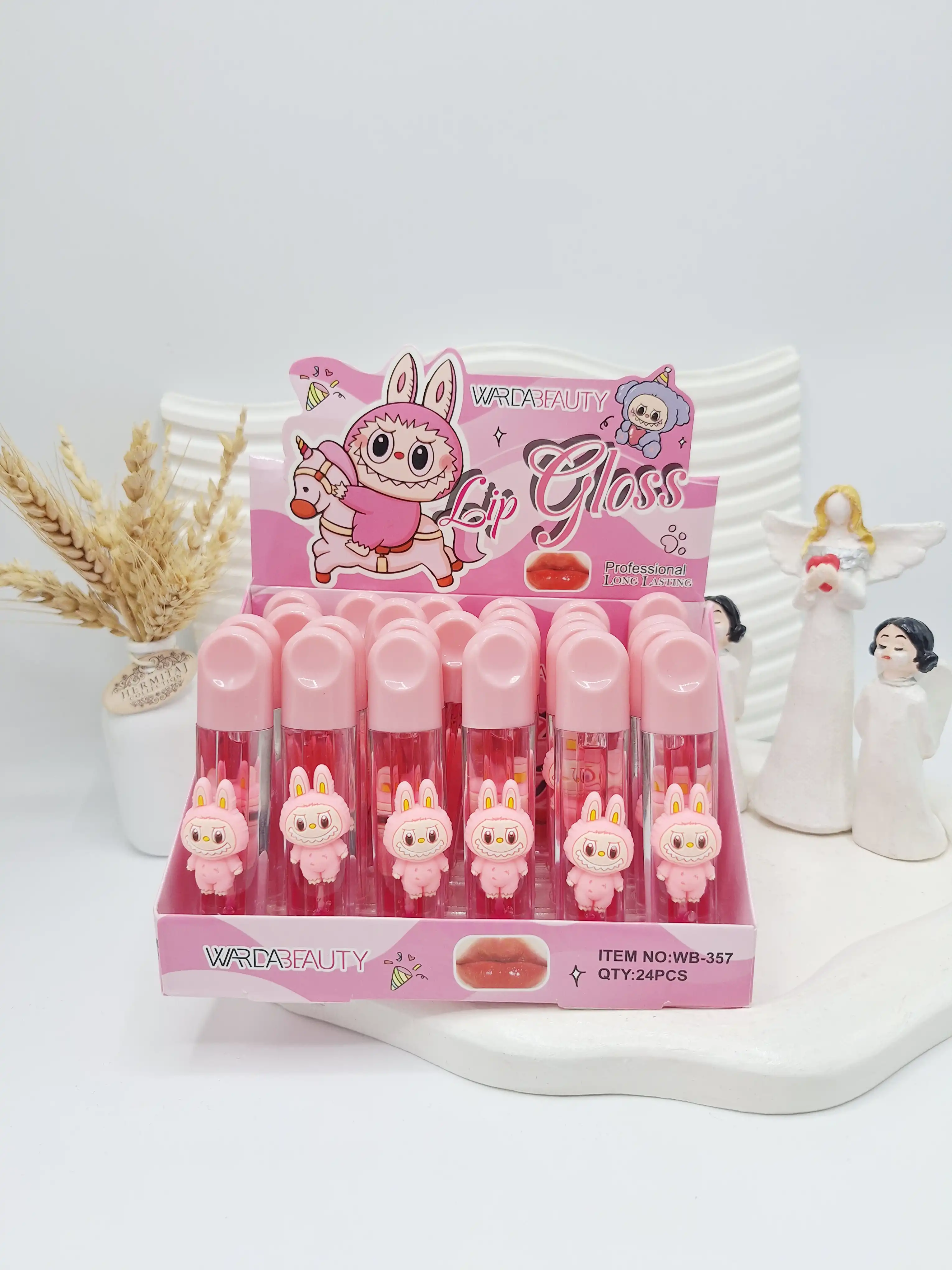 برق لب حرارتی خوشبو لبوبو صورتی برند WARDABEAUTY کد 357