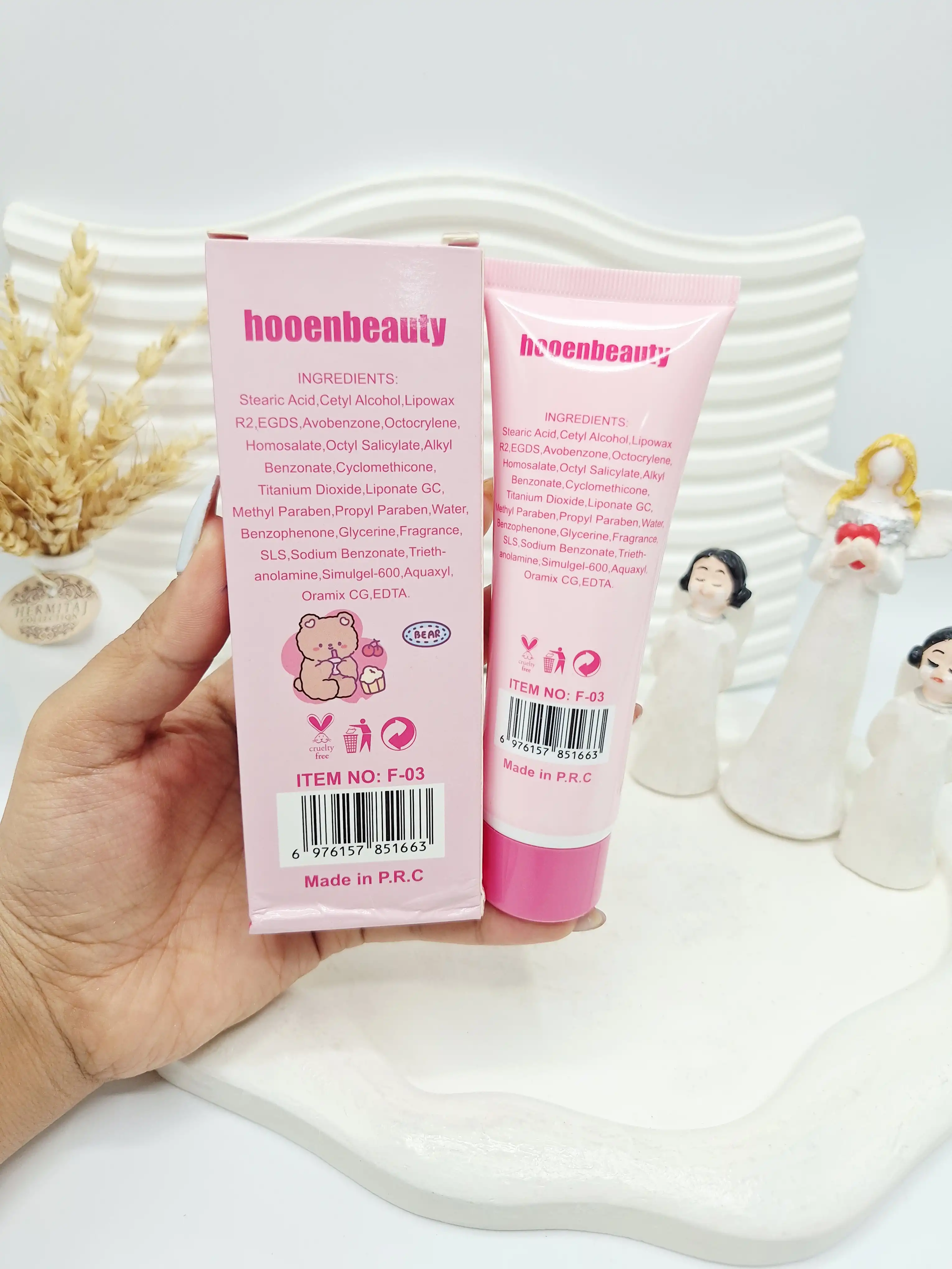 کرم ضدآفتاب SPF90 مرطوب‌ کننده هوون بیوتی خرس صورتی کد ۶۶۶۳